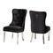 Baxton Studio Honora Contemporary Glam and Luxe Black Velvet Fabric and Silver Metal 2Piece Dining Chair Set 221-2PC-12909-ZORO - alternate 8